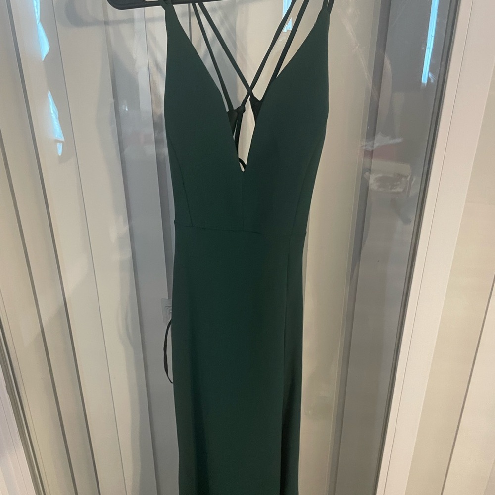 Elegant Green Sleeveless Dress